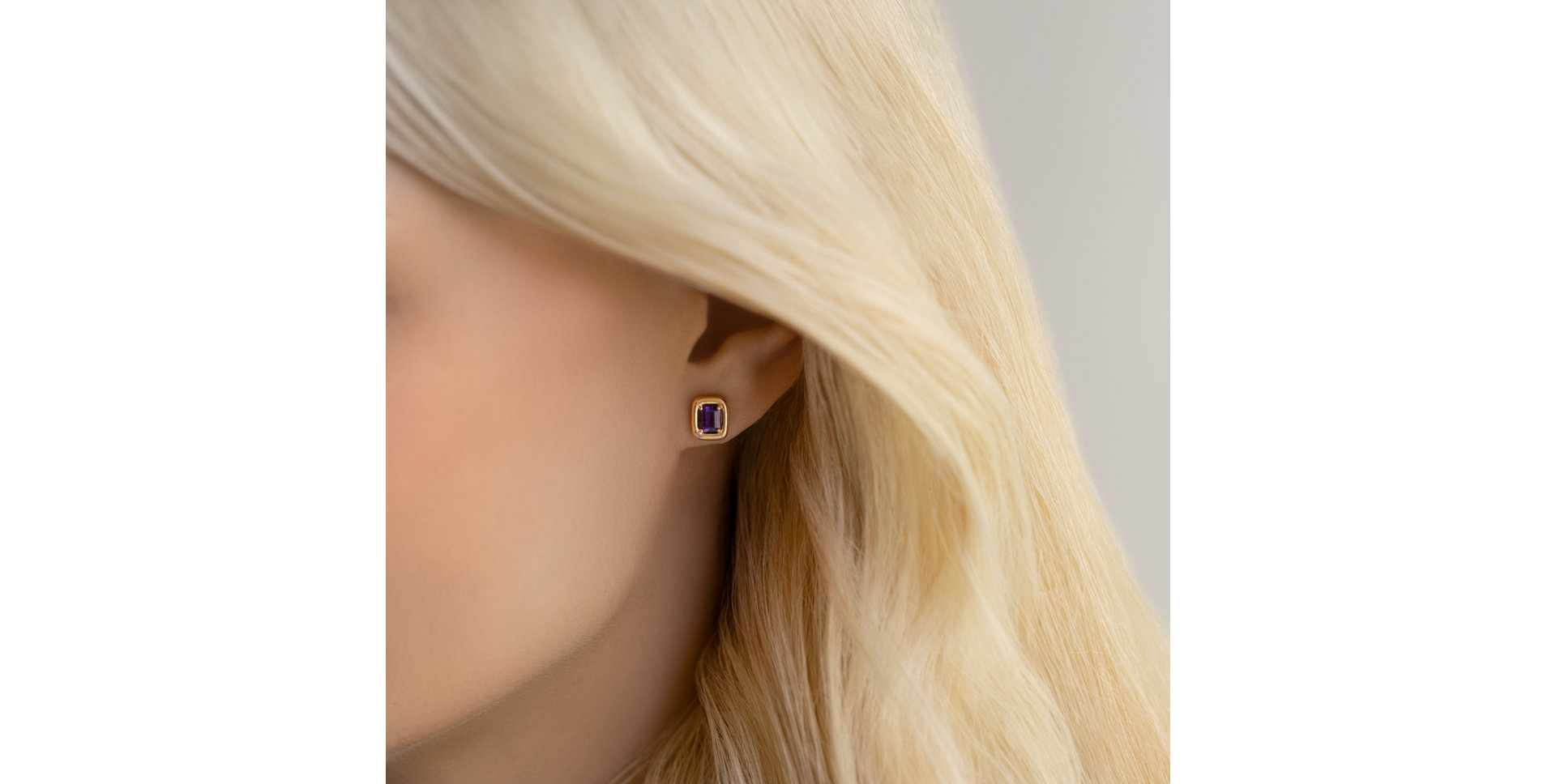 Náušnice s ametystom Nestori