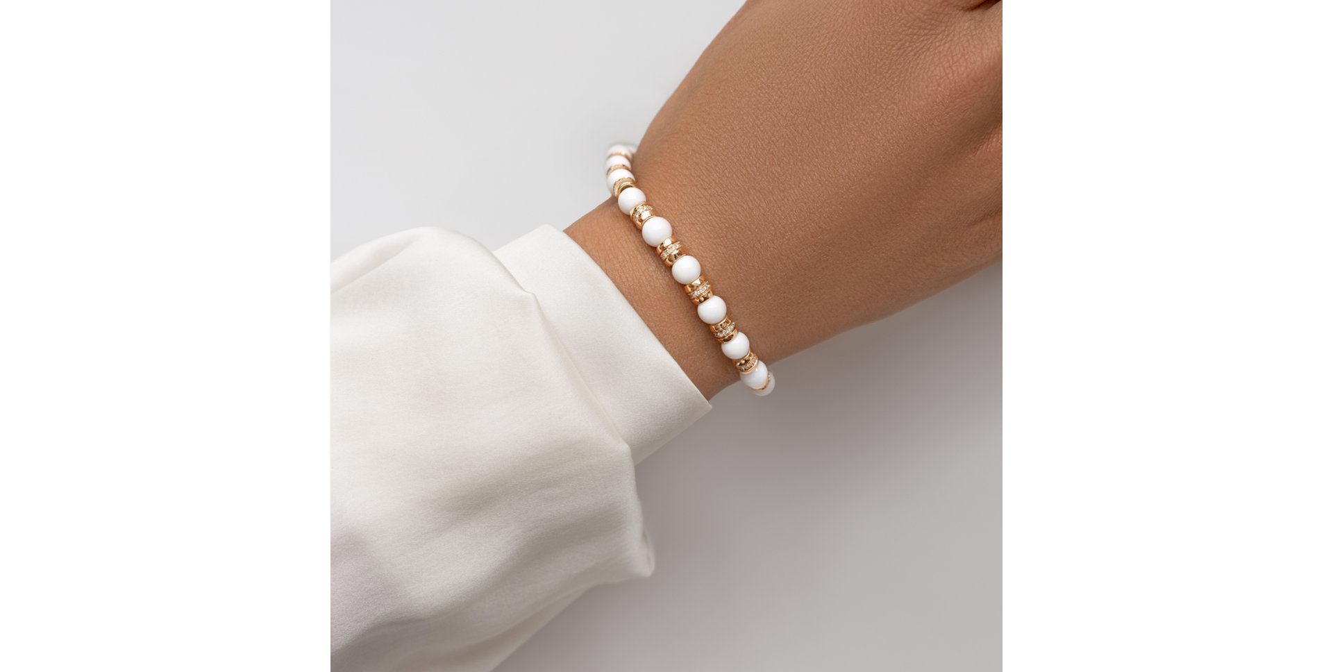 Náramok s diamantmi a achátmi Albelia