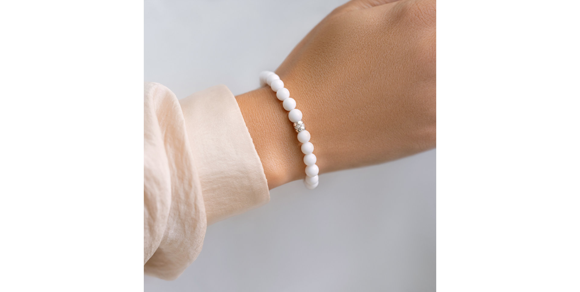 Náramok s diamanmti a achátmi Whispers of Winter