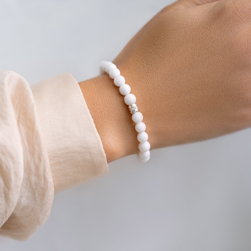 Náramok s diamantmi a achátmi Whispers of Winter