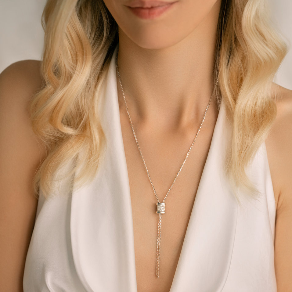 Náhrdelník s diamantmi Timeless Spiral