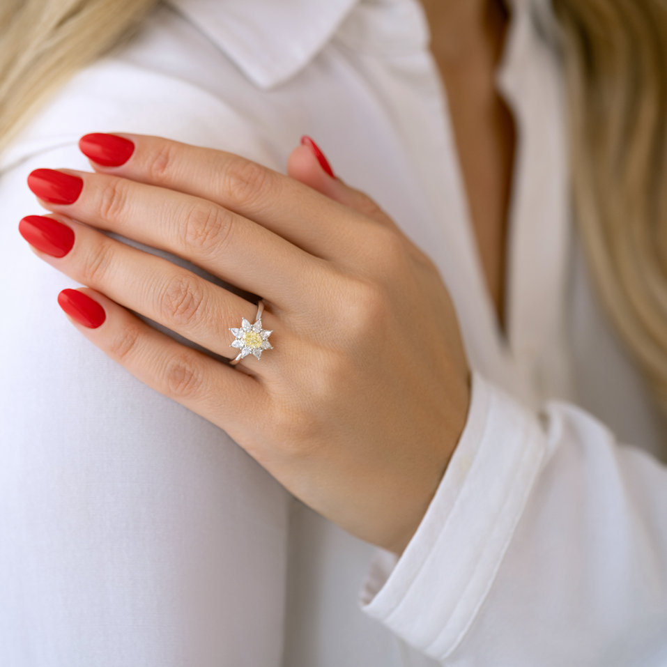 Prsteň s diamantmi Queen of Rays