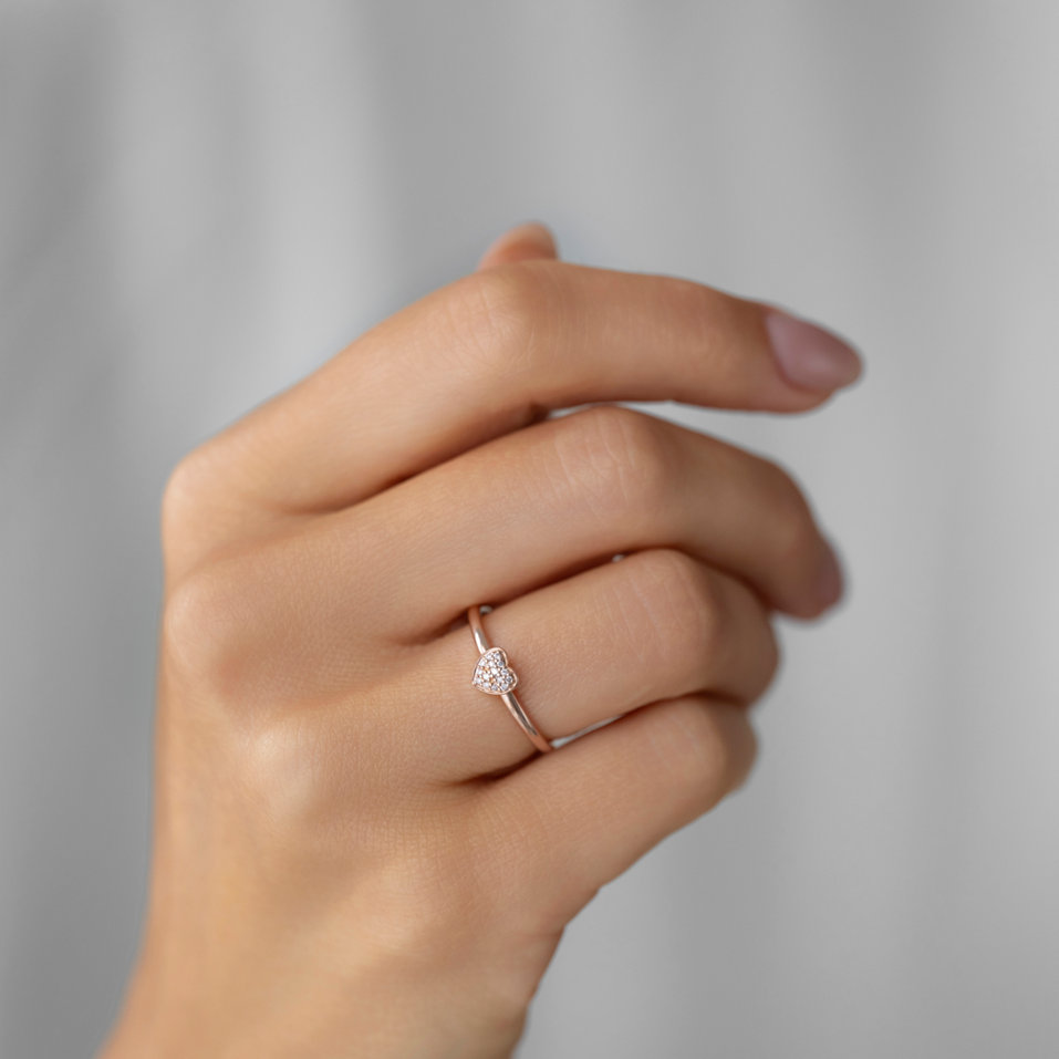 Prsteň s diamantmi Sparkle Heart