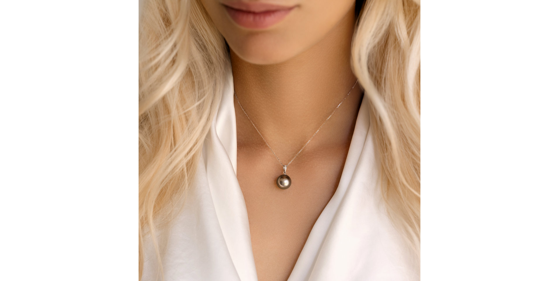 Prívesok s perlou a diamantmi Ocean Night