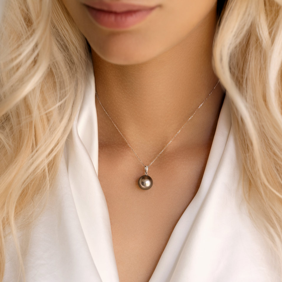 Prívesok s perlou a diamantmi Ocean Night