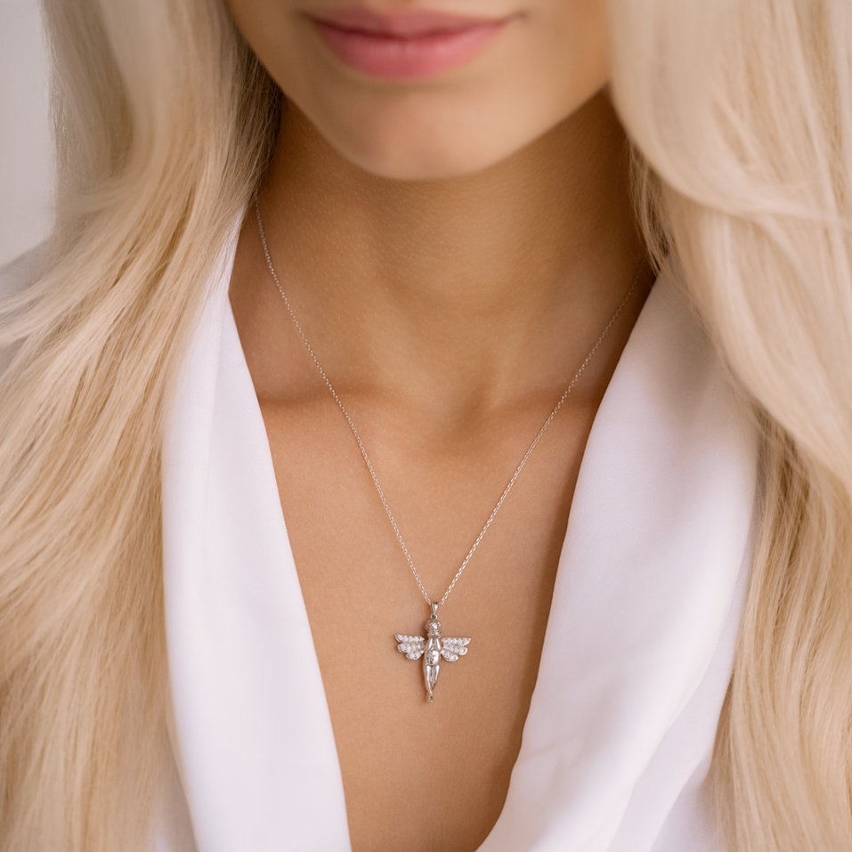 Přívěsok s diamantmi Glossy Angel