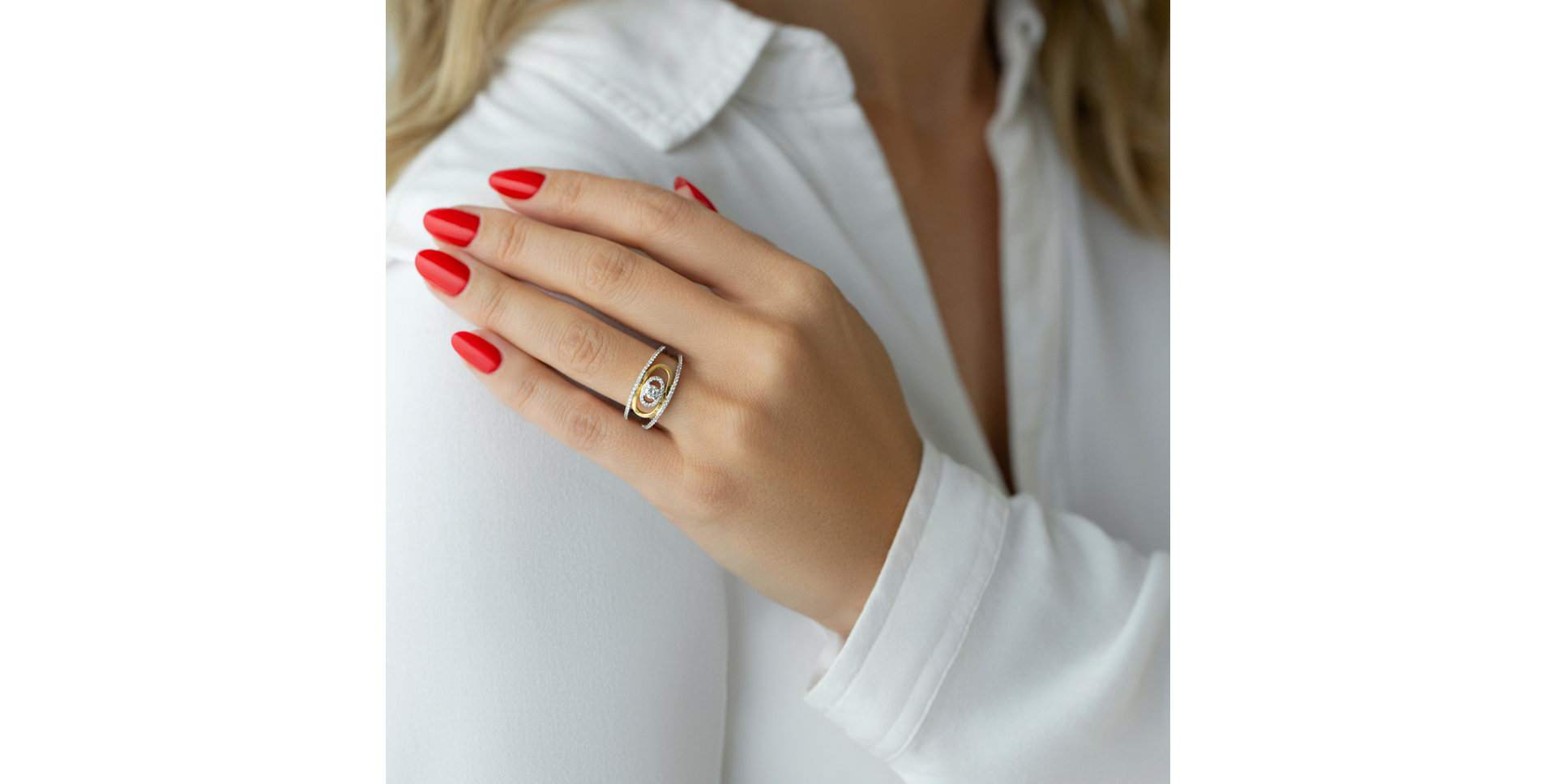 Prsteň s diamantmi Exlusive Layers