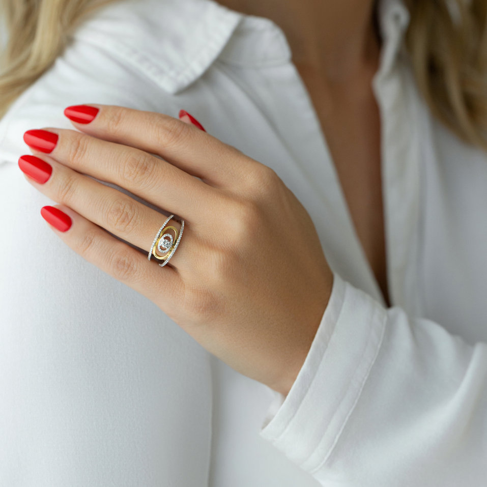 Prsteň s diamantmi Exlusive Layers