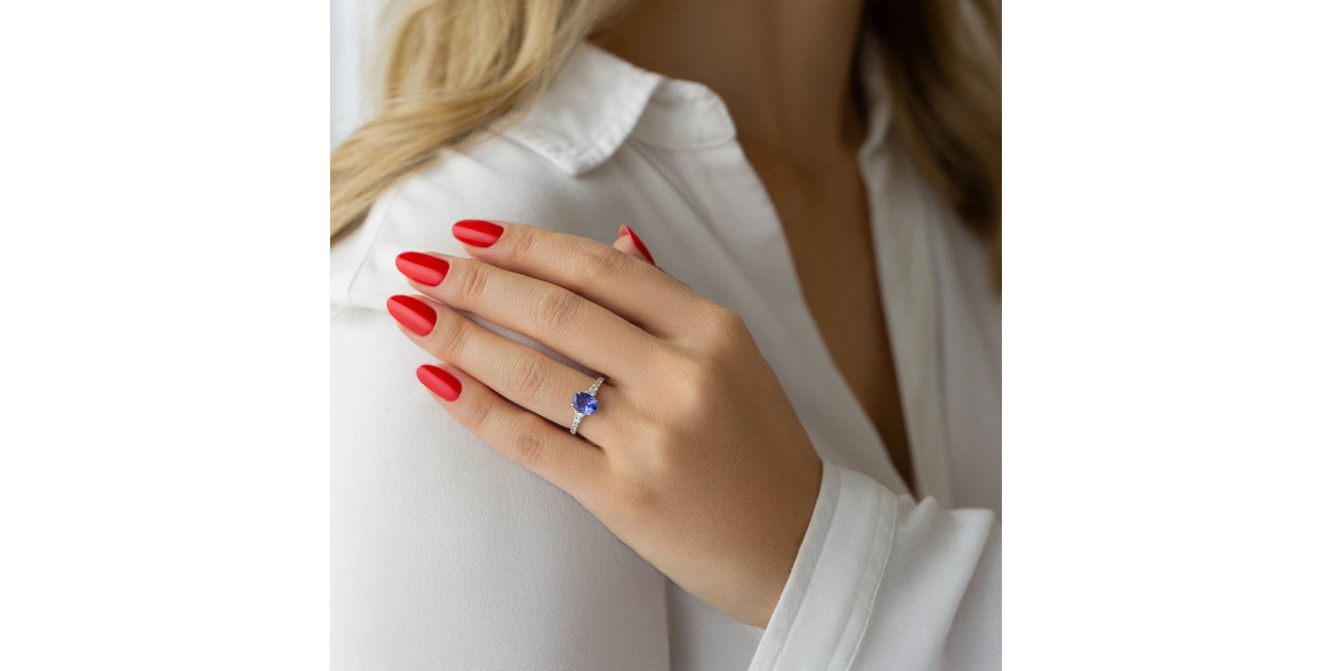 Prsteň s diamantmi a apatitom Shimmering dazzle
