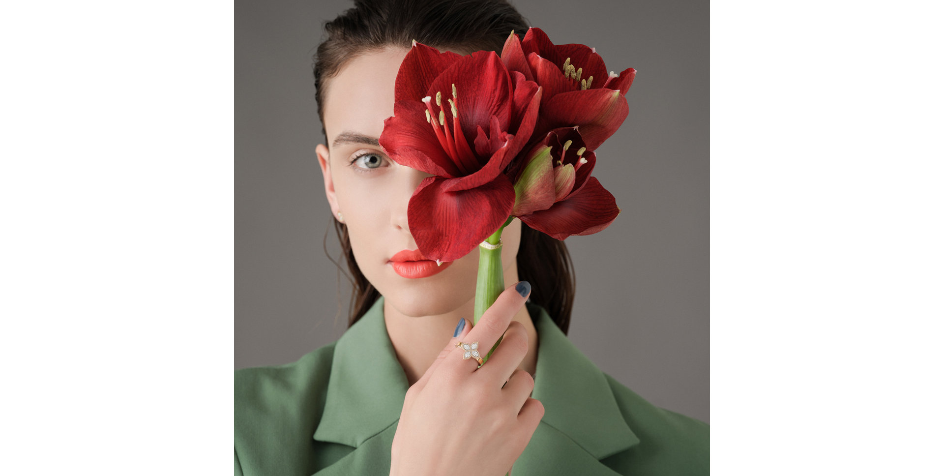 Prsteň s diamantmi Princess Flower
