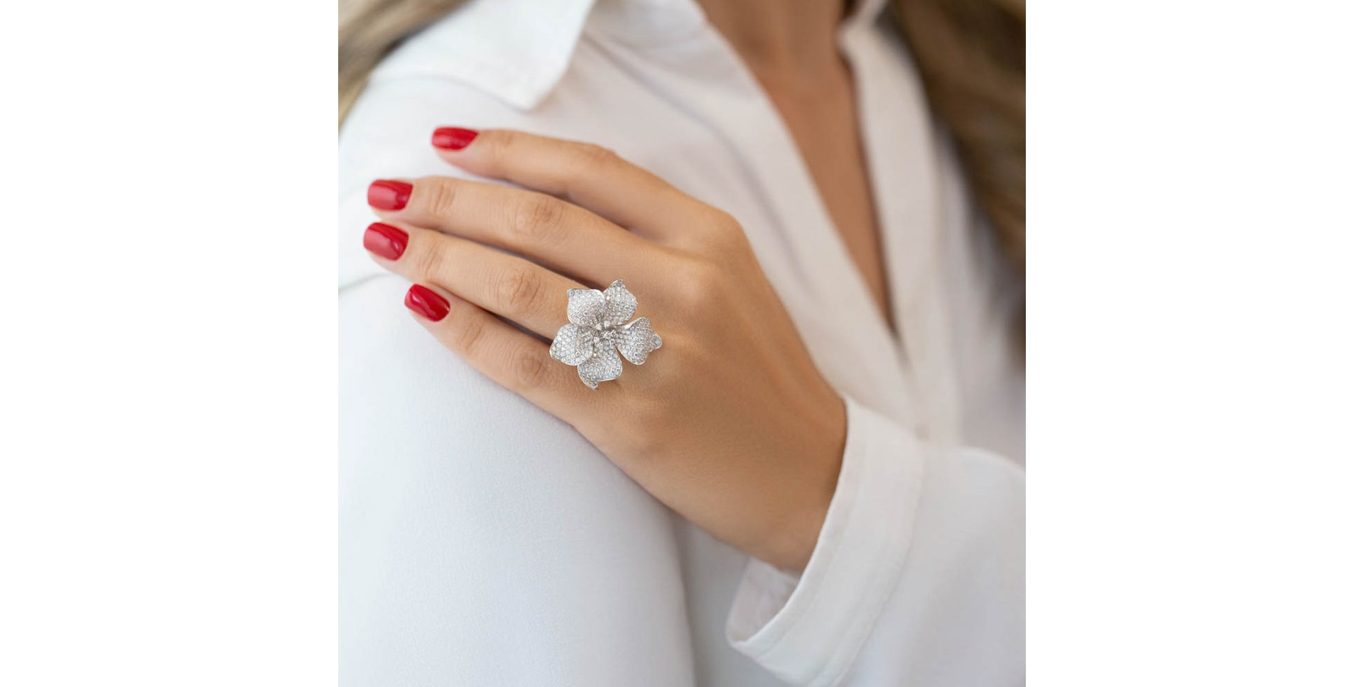 Prsteň s diamantmi Inflorescence