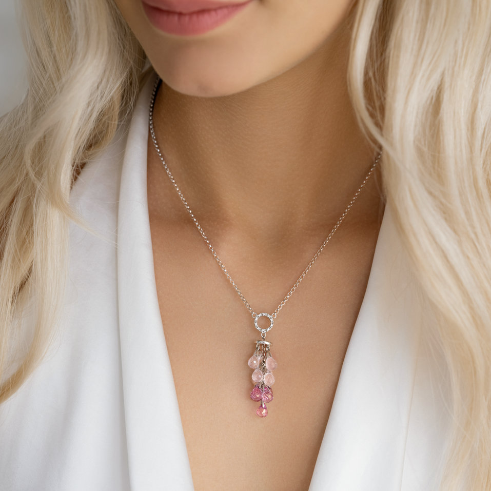 Náhrdelník s diamantmi, topásmi a ruženínmi Sourcerers