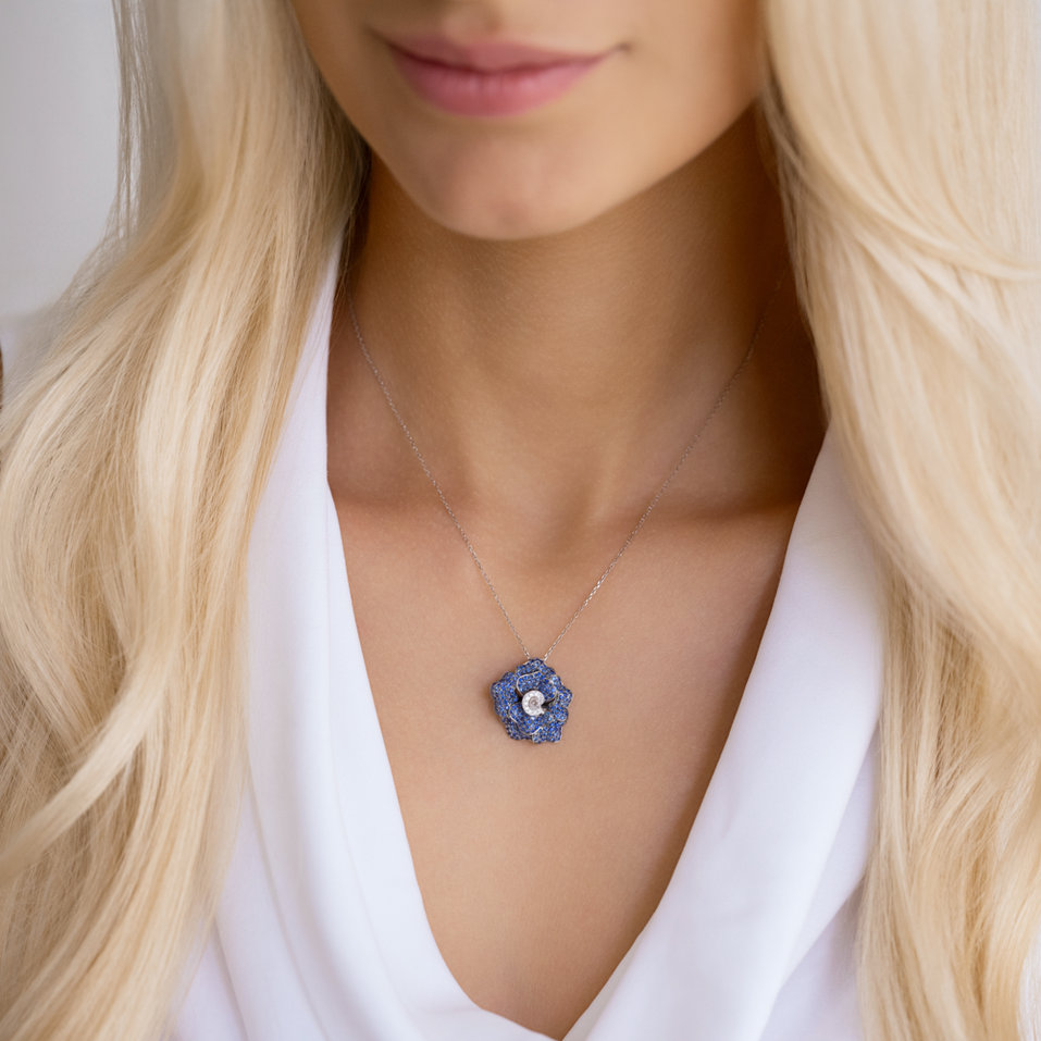 Prívesok s diamantmi a zafírmi Dream Elixir