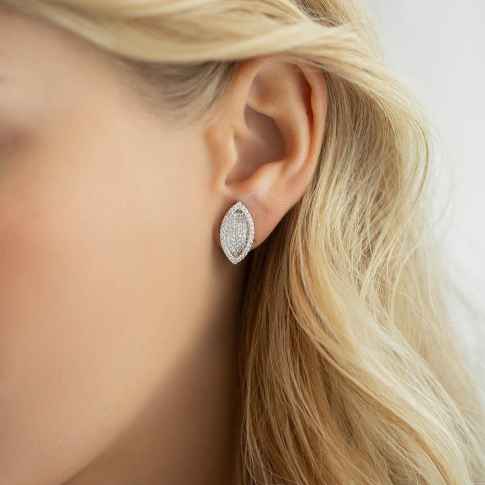 Náušnice s diamantmi Cynebald