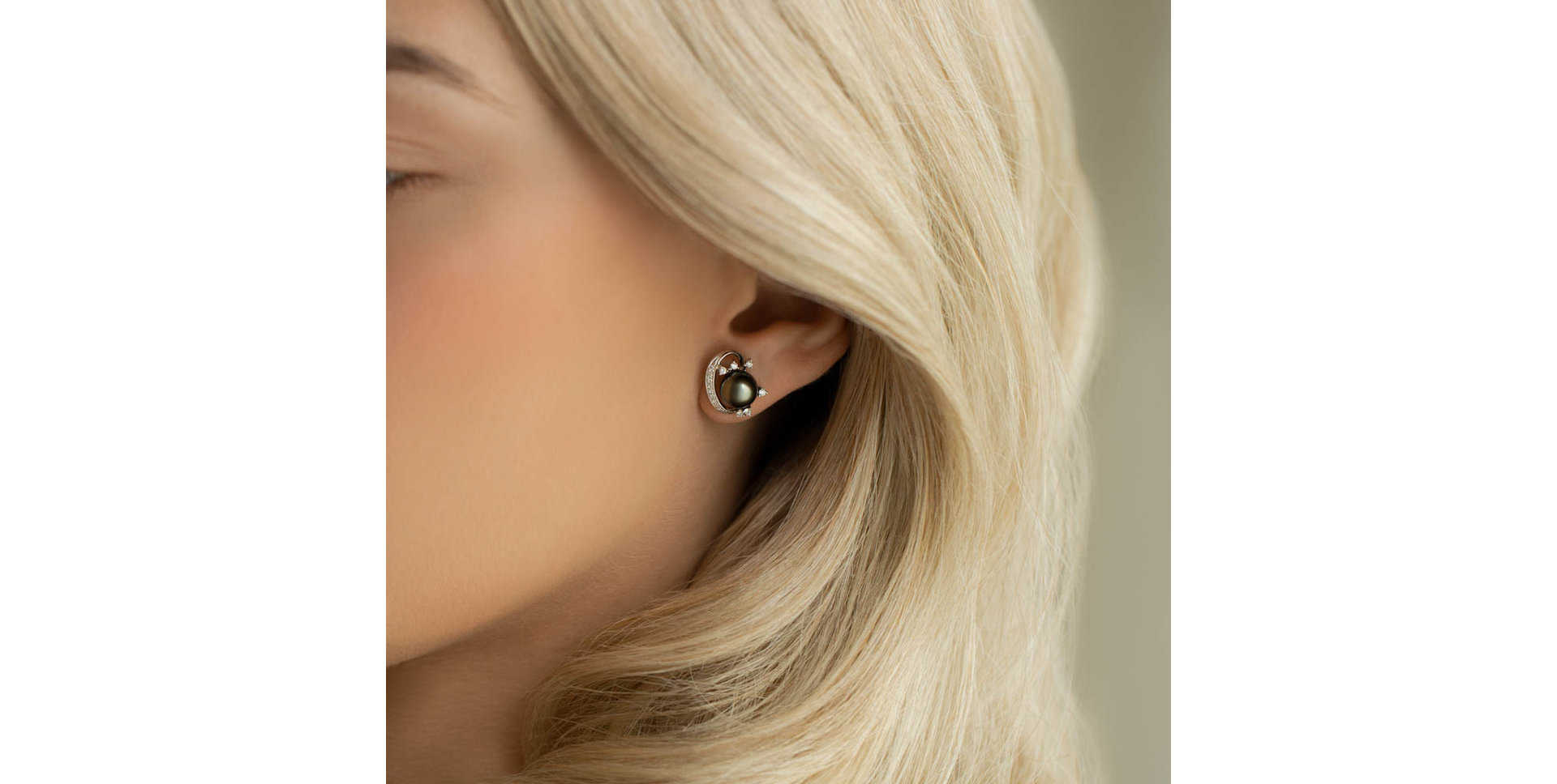 Náušnice s perlou a diamantmi Ocean Abyss