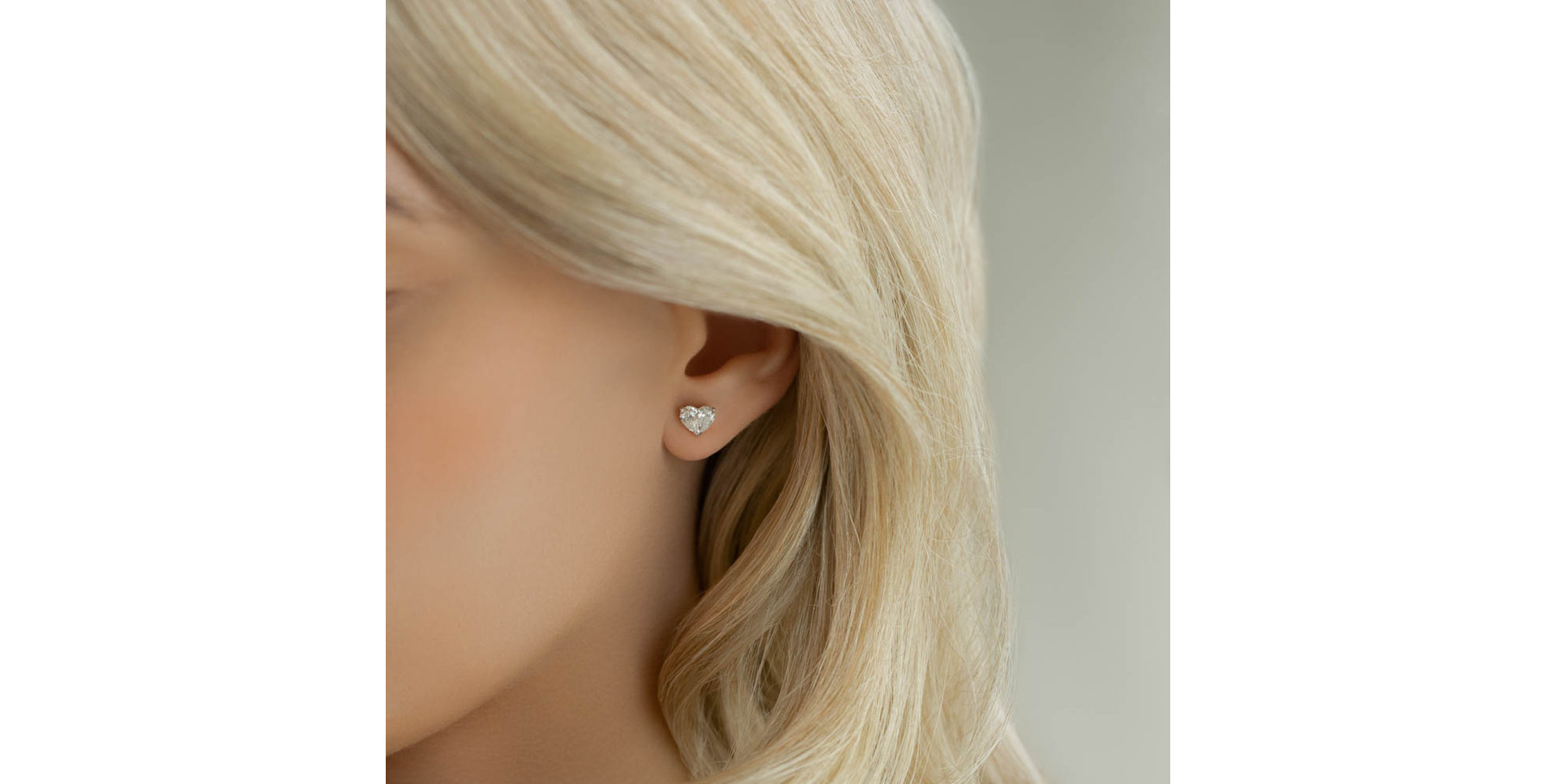 Náušnice s diamantmi Cold Heart