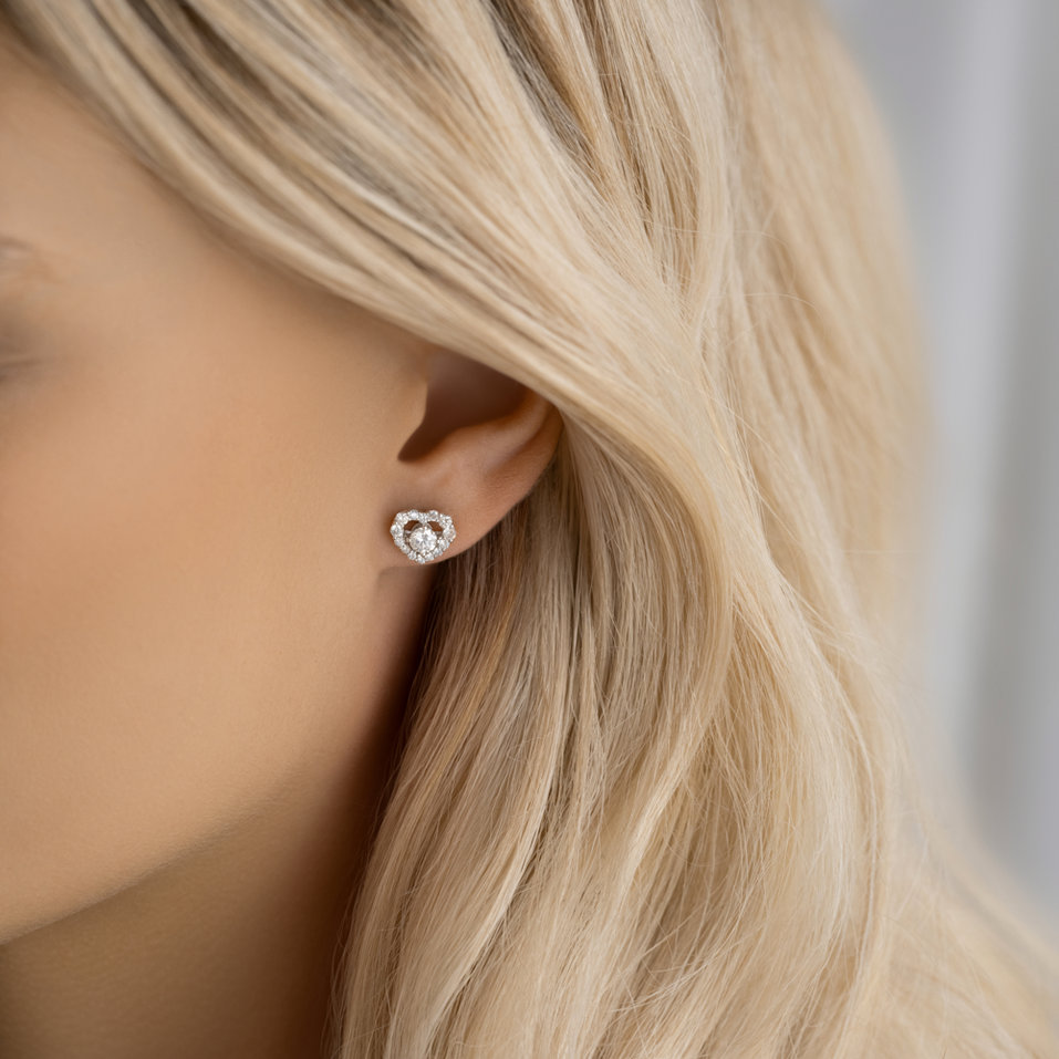 Náušnice s diamantmi Frozen Love