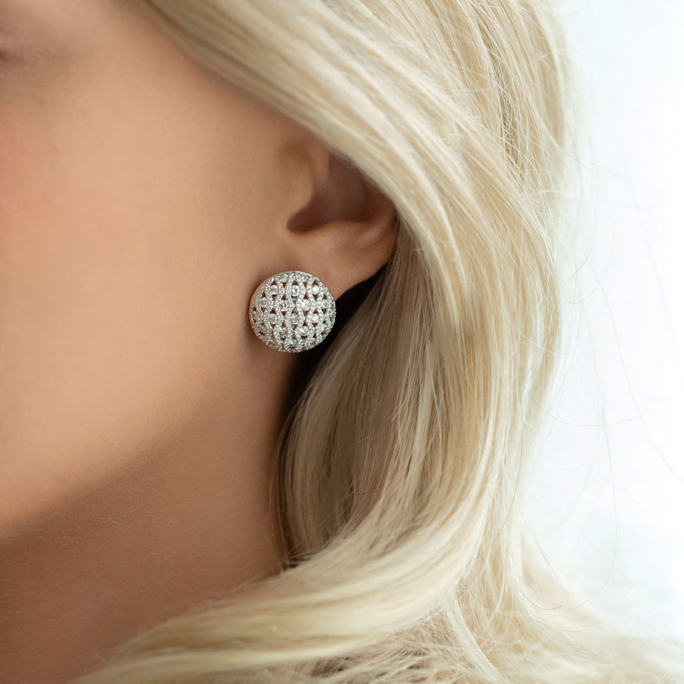 Náušnice s diamantmi Winsome Expression