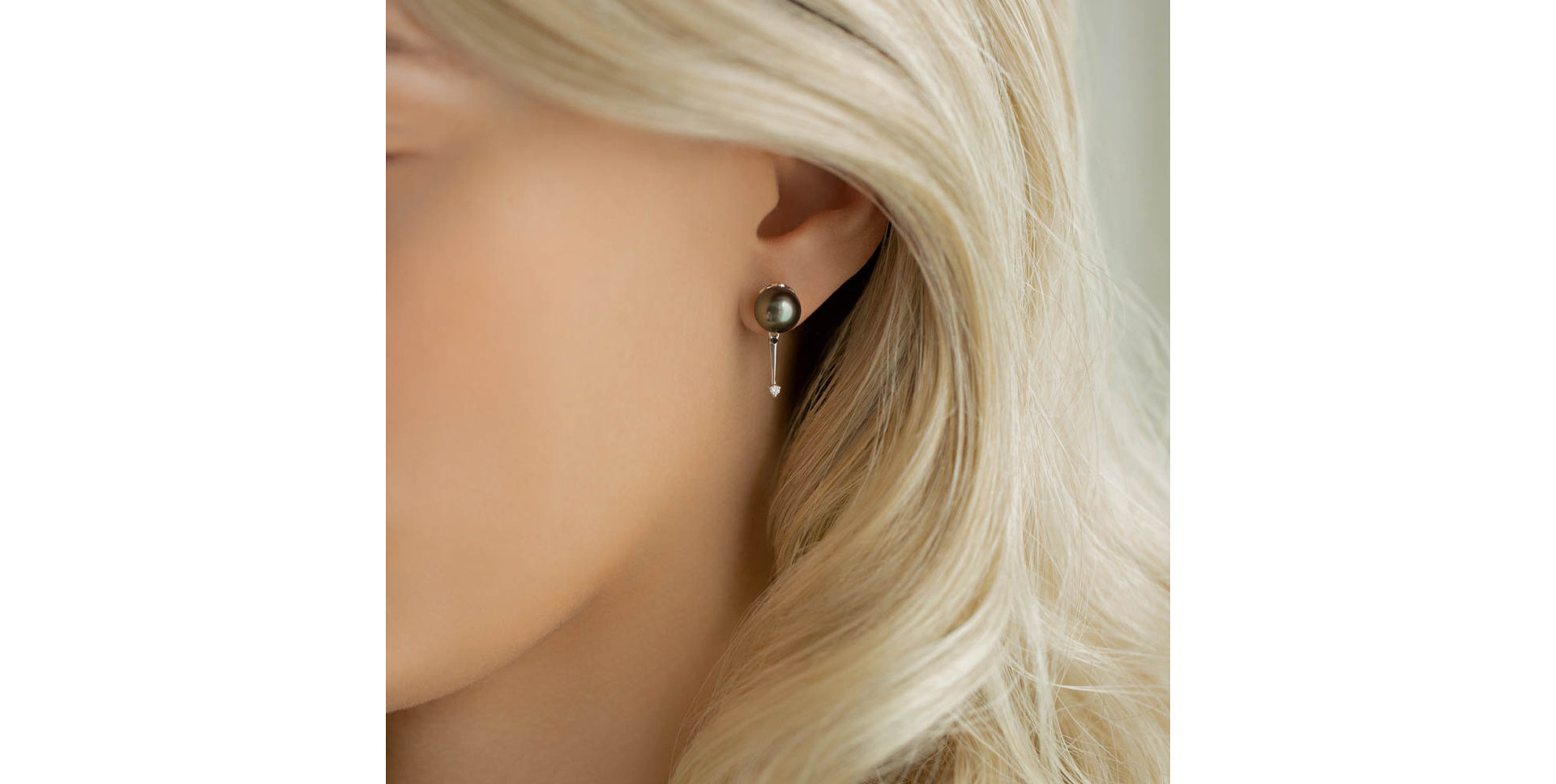 Náušnice s perlou a diamantmi Mighty Sea