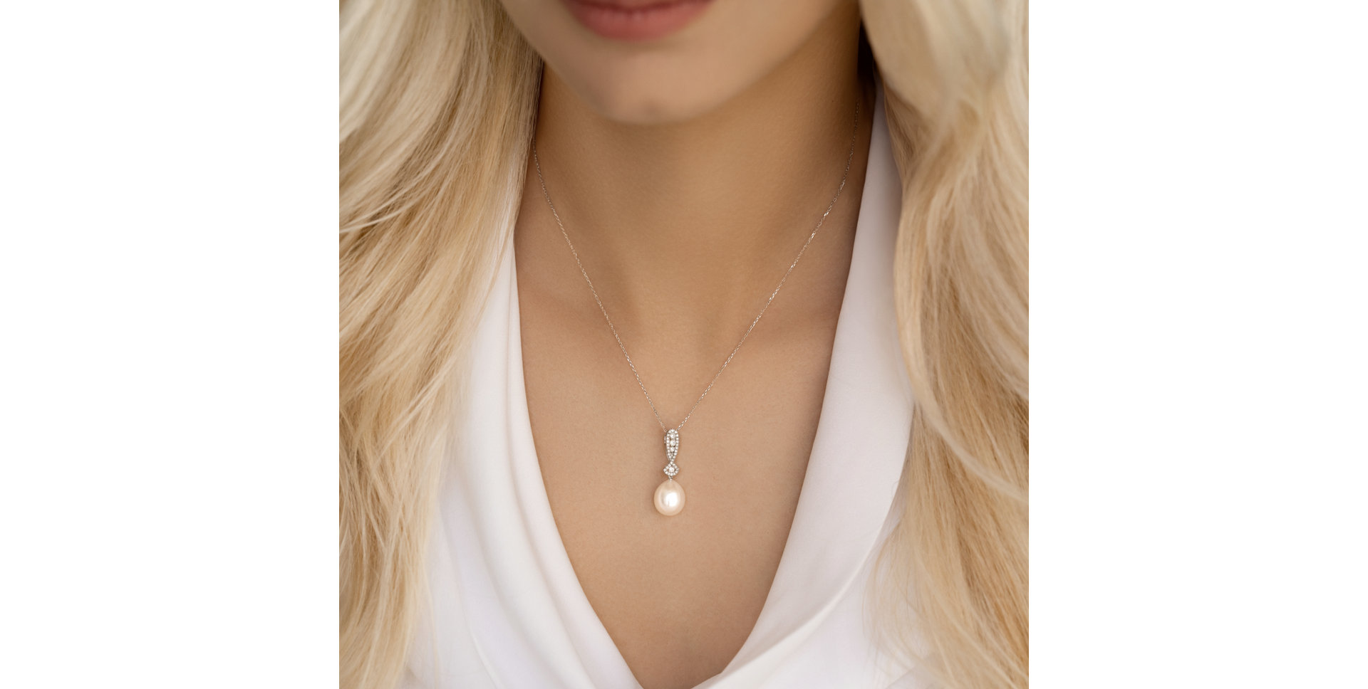 Přívěsok s perlou a diamantmi Soul of the Ocean