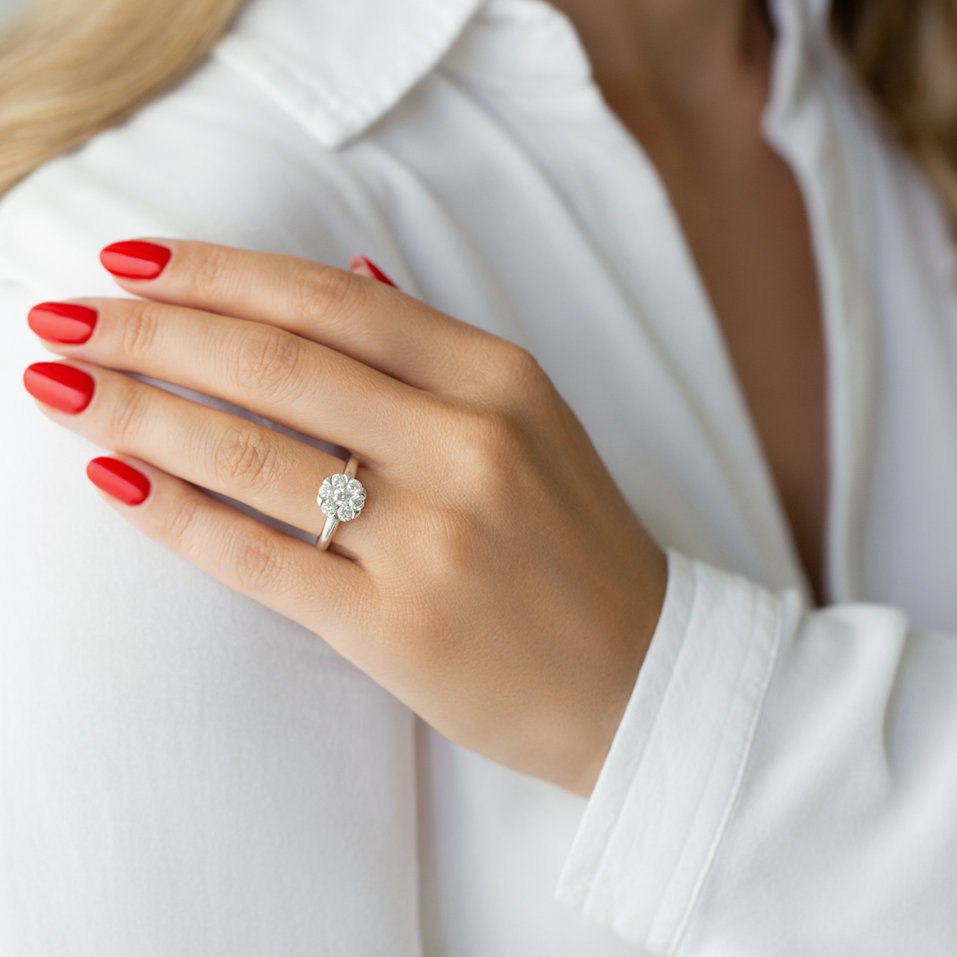 Prsteň s diamantmi Hidden Bloom