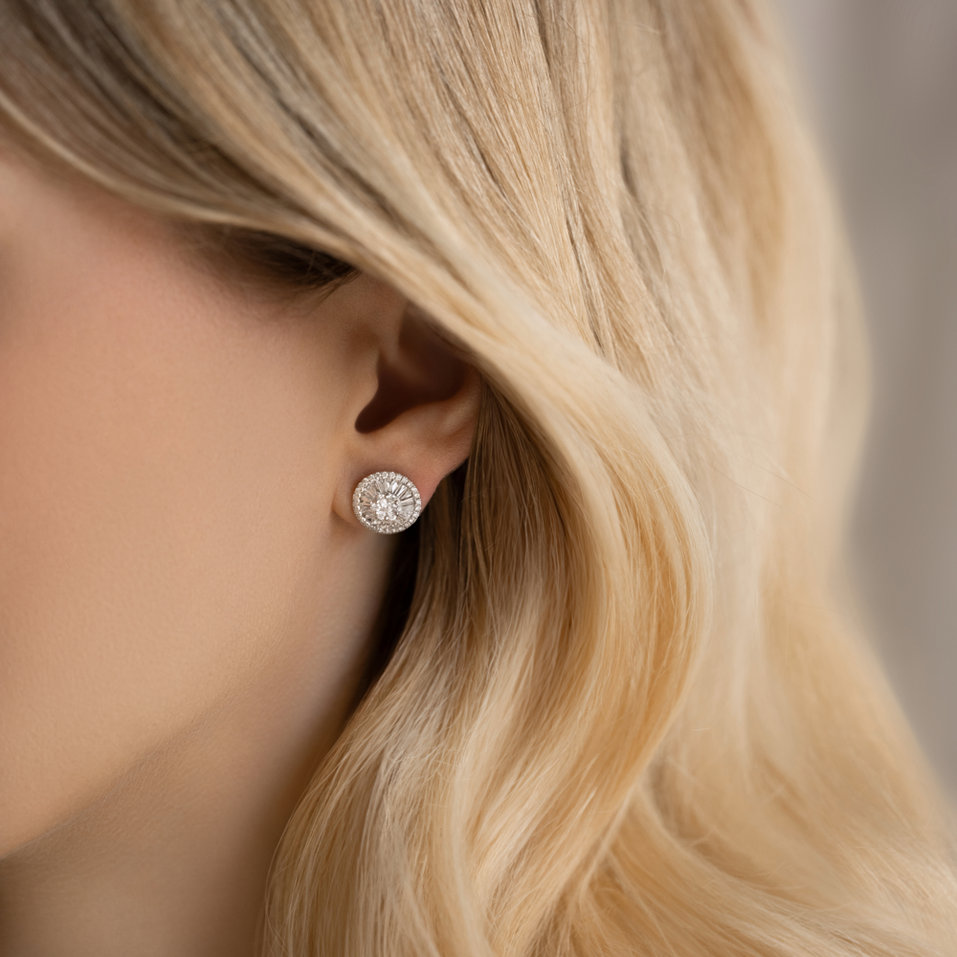 Náušnice s diamantmi Diamond moon