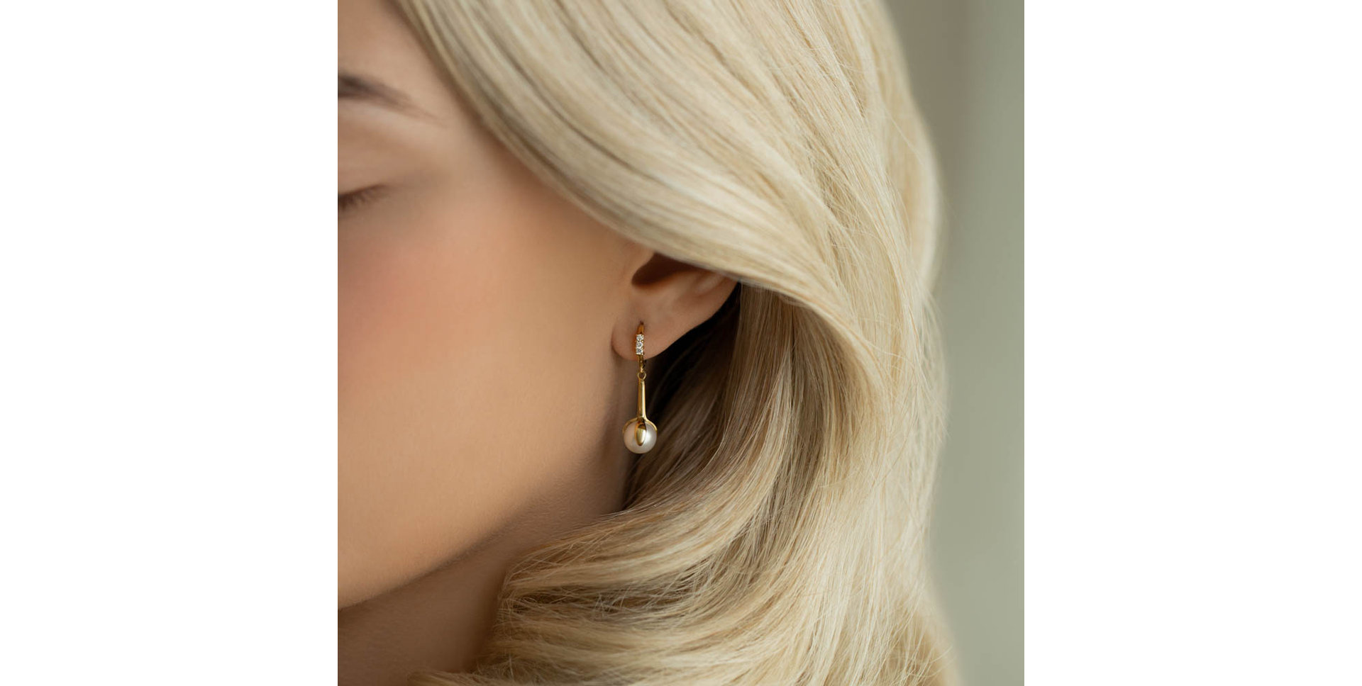 Náušnice s perlou a diamantmi Ocean Flora