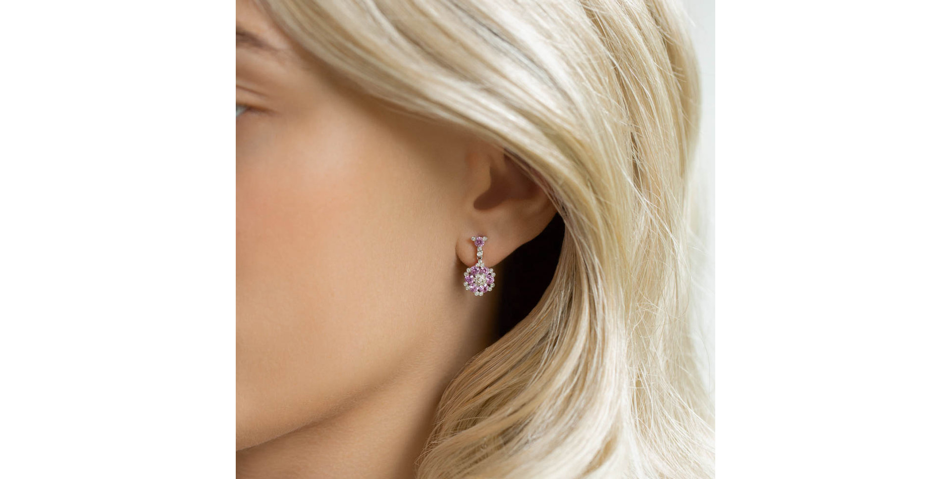 Náušnice s diamantmi a zafírmi Jocelyn