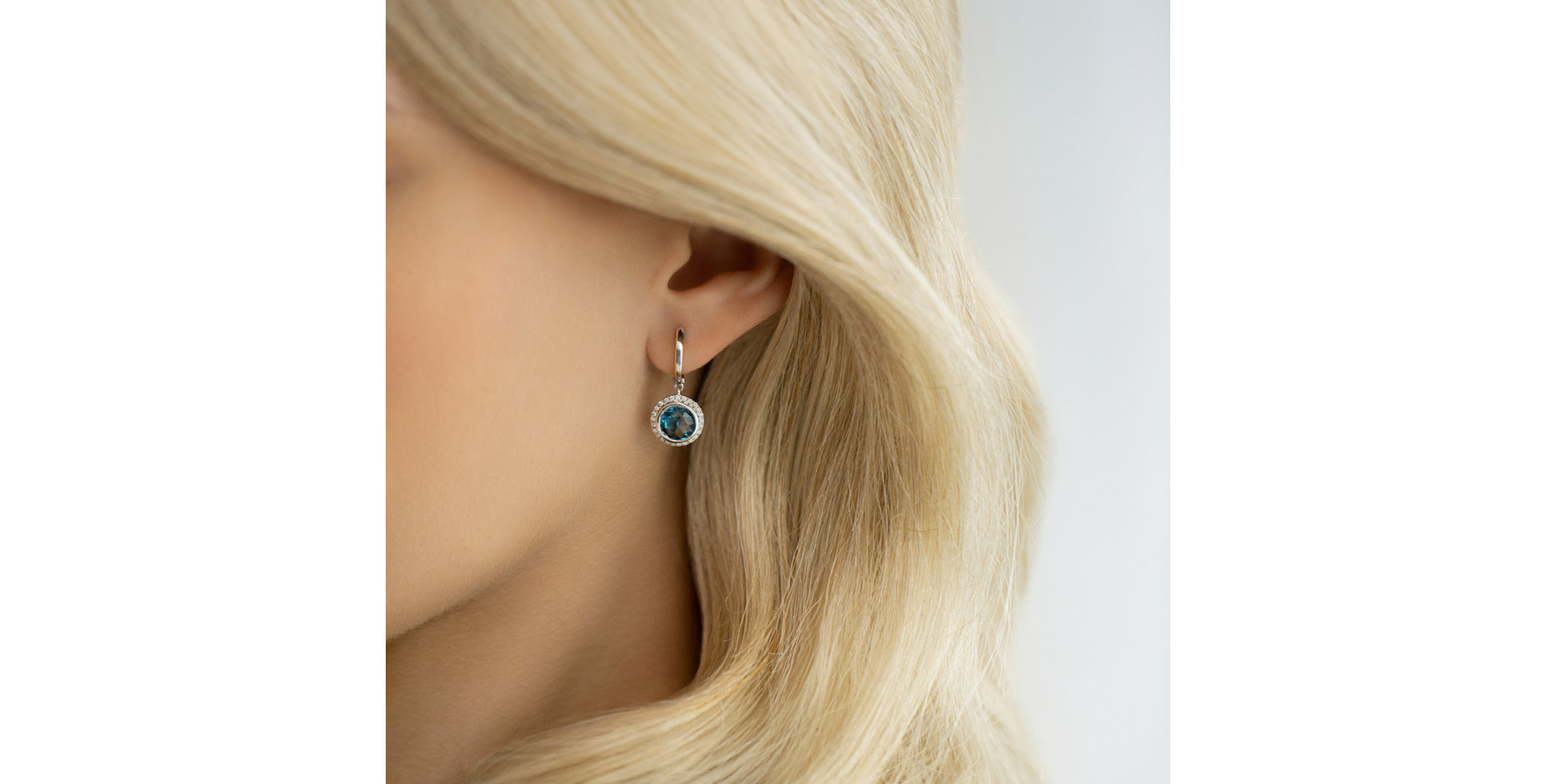 Náušnice s ametystom diamantmi Iridescent