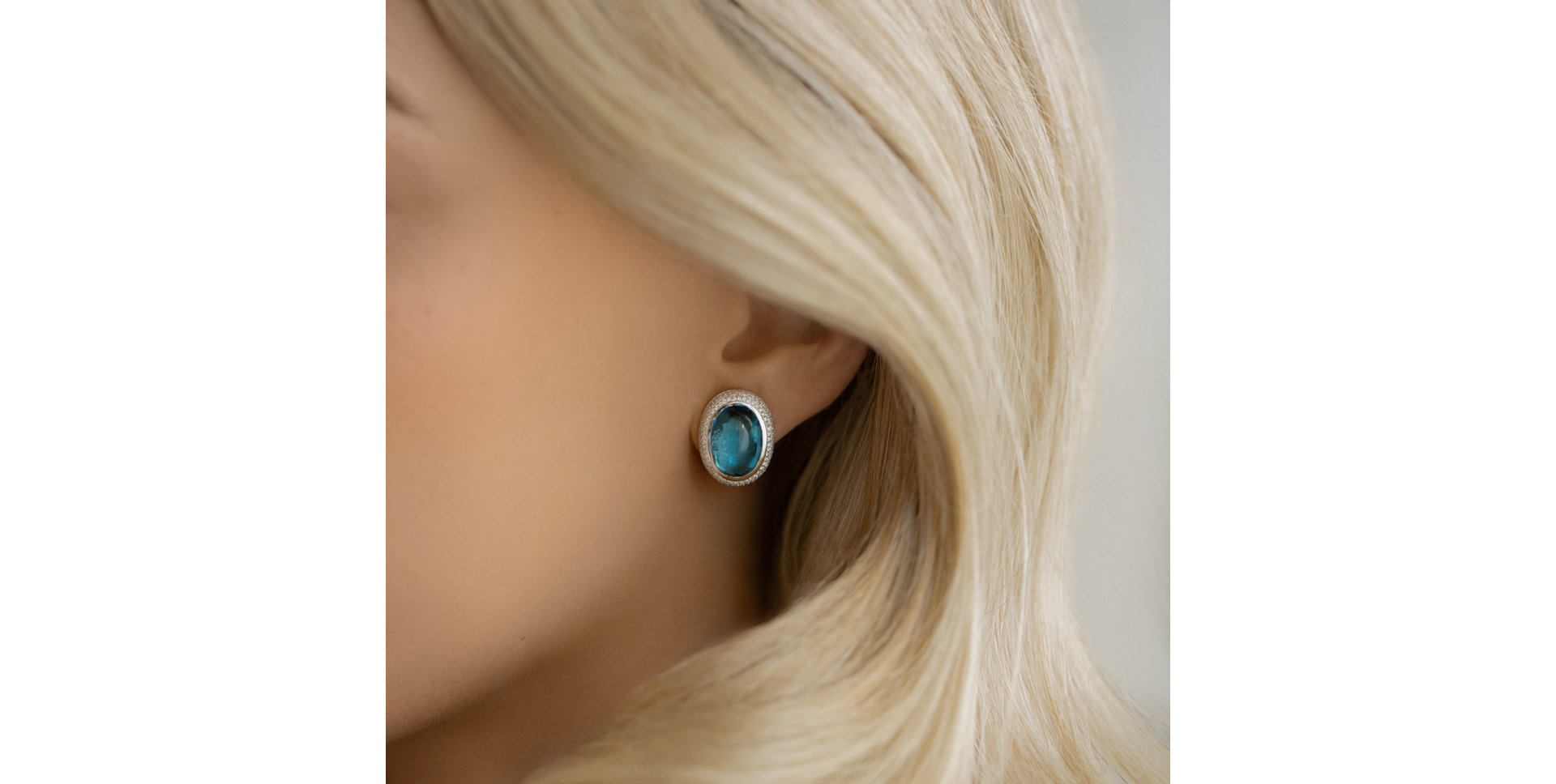 Náušnice s topásom a diamantmi Lullabic Melody