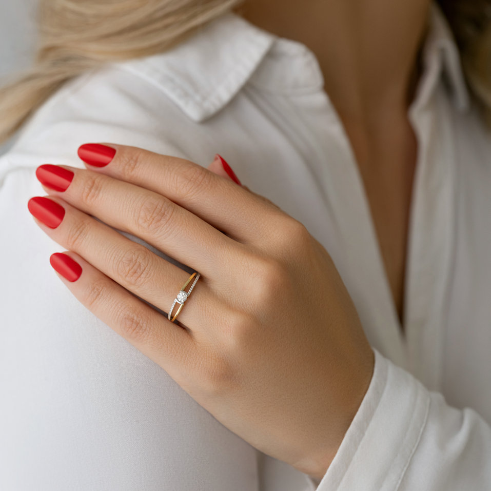 Prsteň s diamantmi Filippa