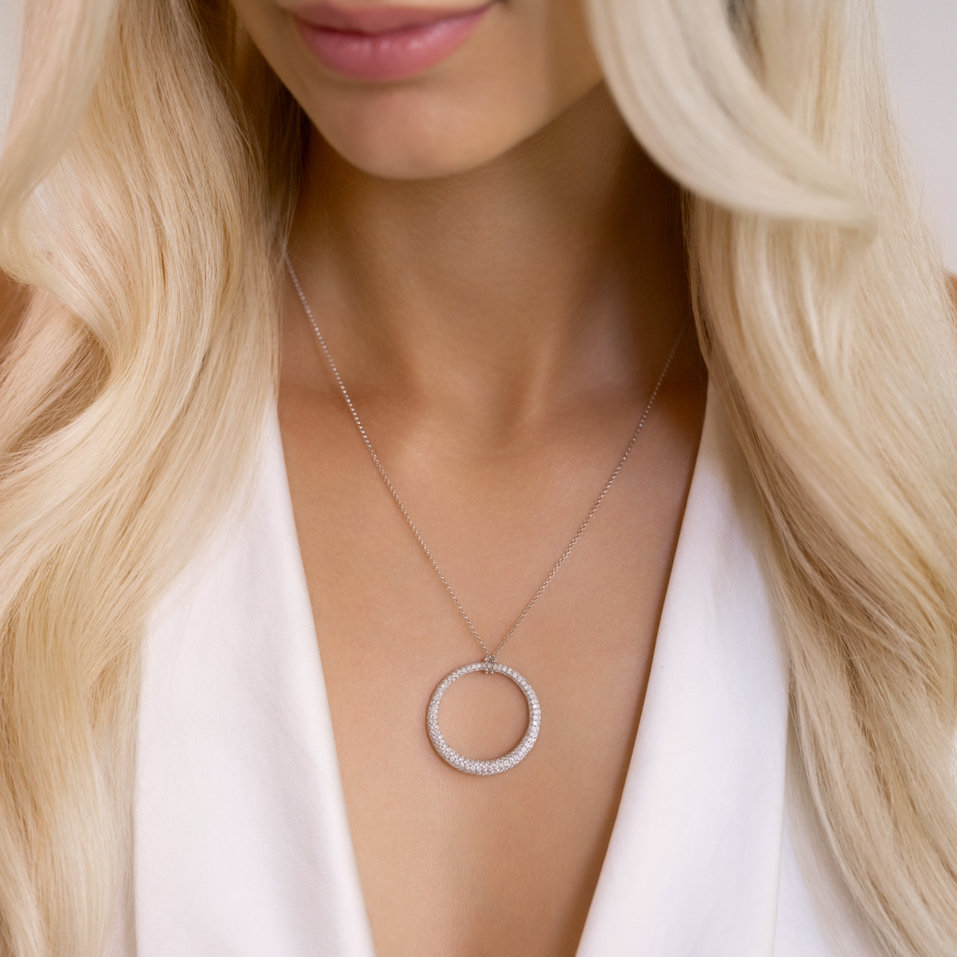 Prívesok s diamantmi Circle Beauty