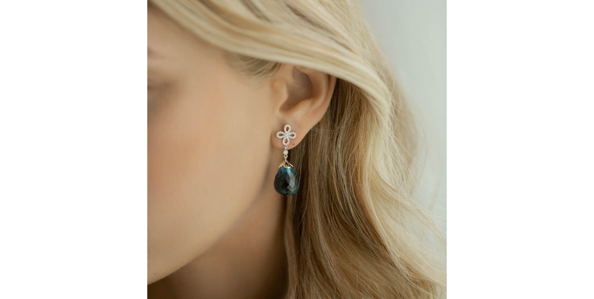 Náušnice s ametystom diamantmi Katja