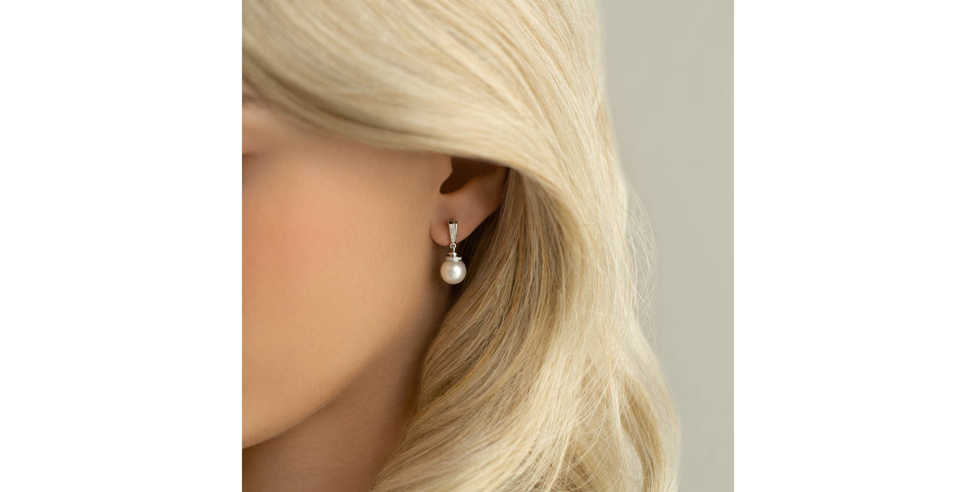 Náušnice s perlou a diamantmi Sea Twins