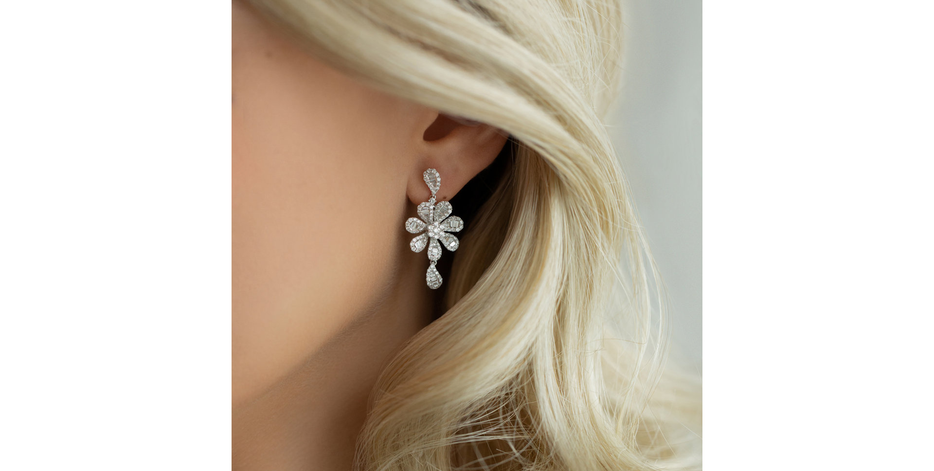 Náušnice s diamantmi Glamour Magnolia