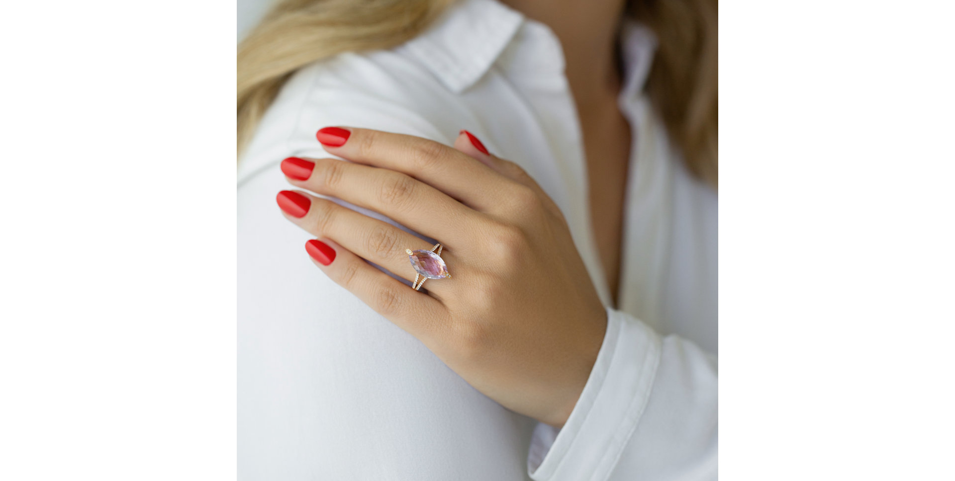 Prsteň s ametystom a diamantmi Dreamy Sensation