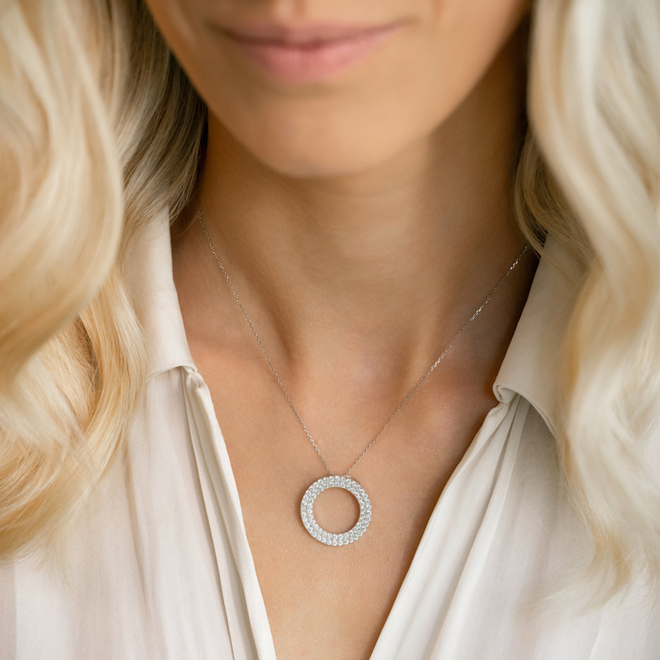 Prívesok s diamantmi Geometric Sun