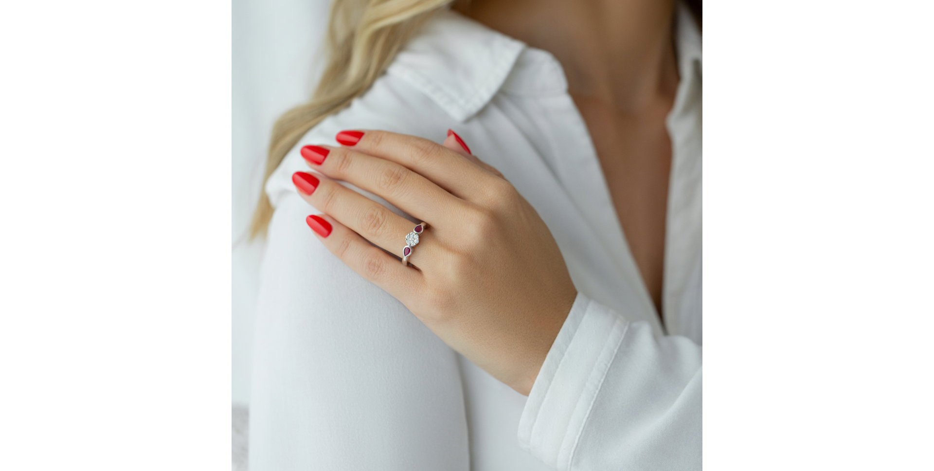Prsteň s diamantmi a rubínmi Heaven Princess