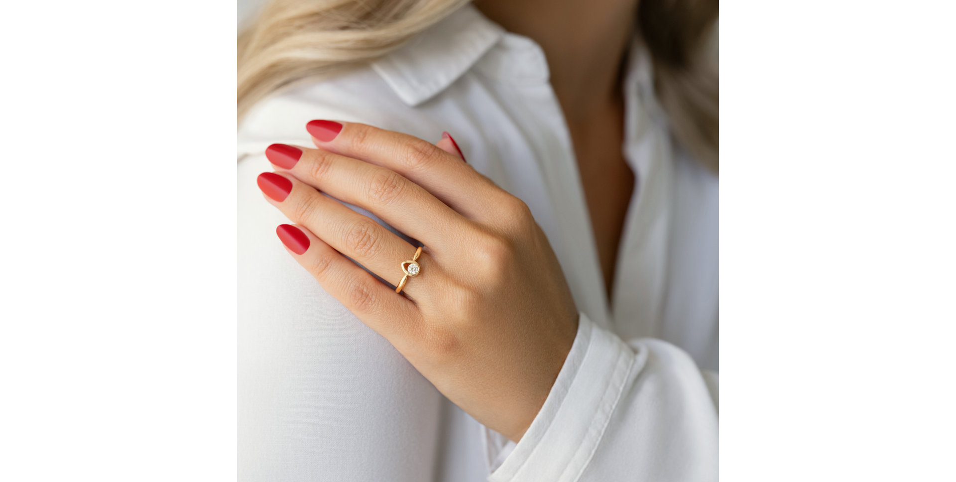 Prsteň s diamantom Darla Sadness