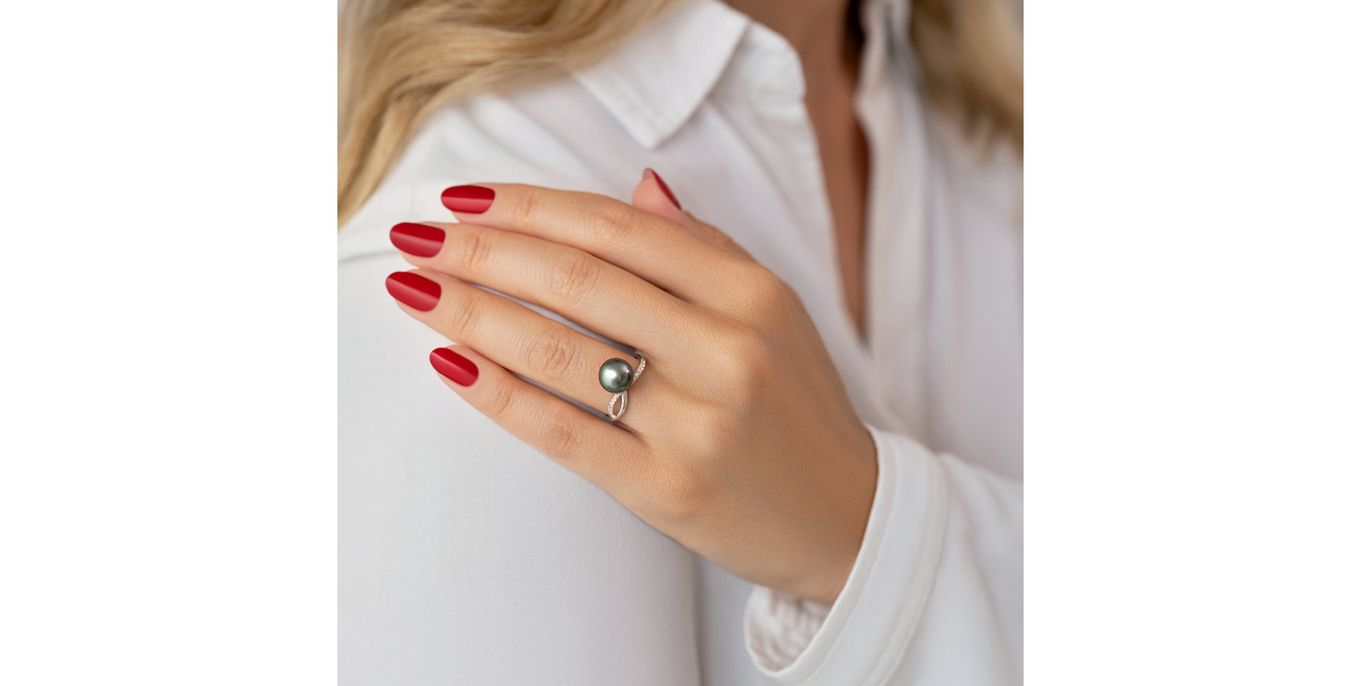 Prsteň s perlou a diamantmi Dreamy Coast