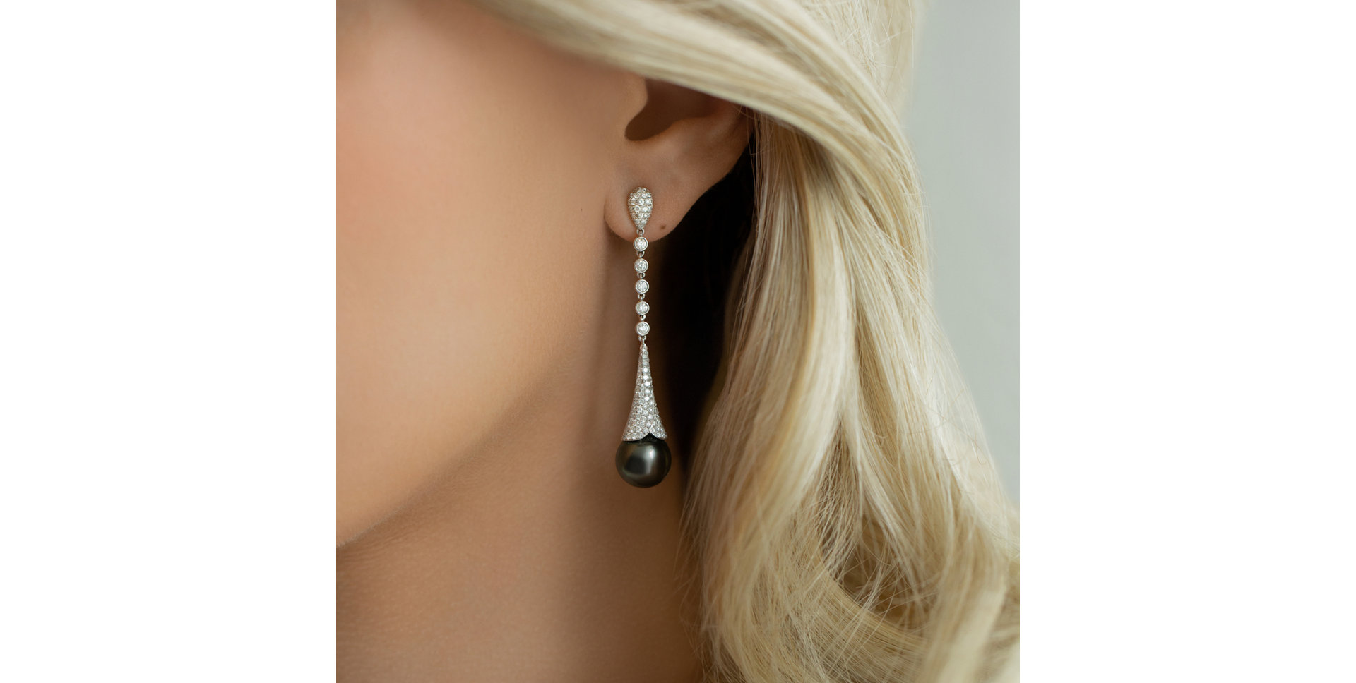 Náušnice s perlou a diamantmi Underwater Hypnos