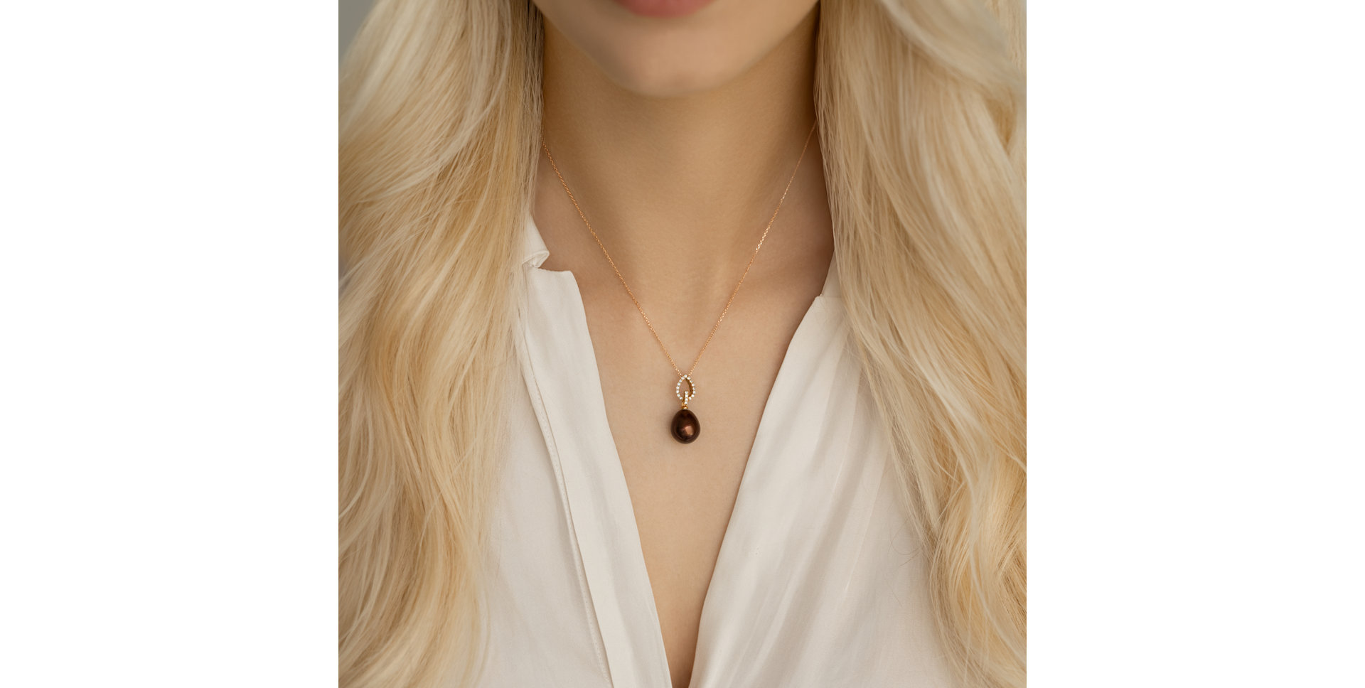 Přívěsok s perlou a diamantmi Fairfax