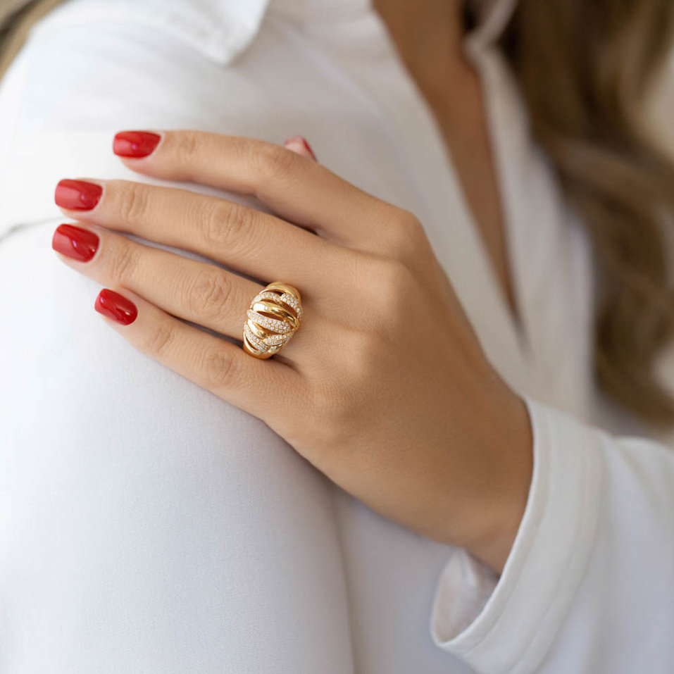 Prsteň s diamantmi Pink Rosemary