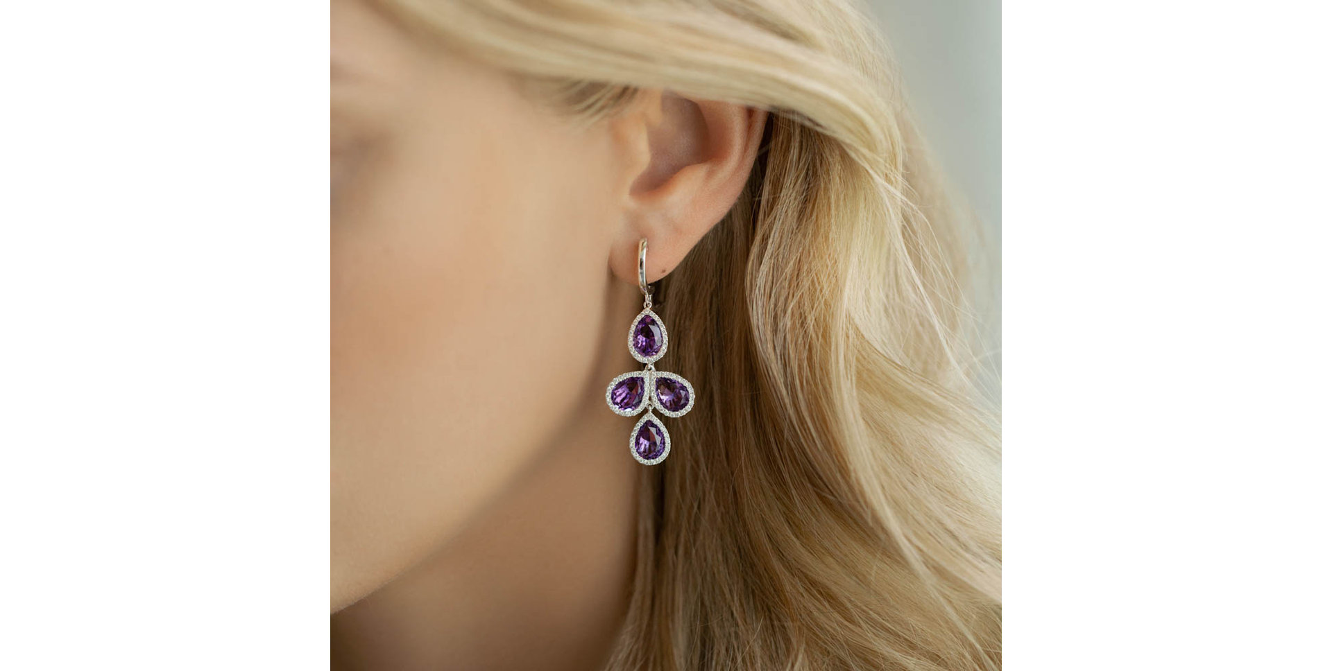 Náušnice s diamantmi a topásmi Mystic Rhapsody