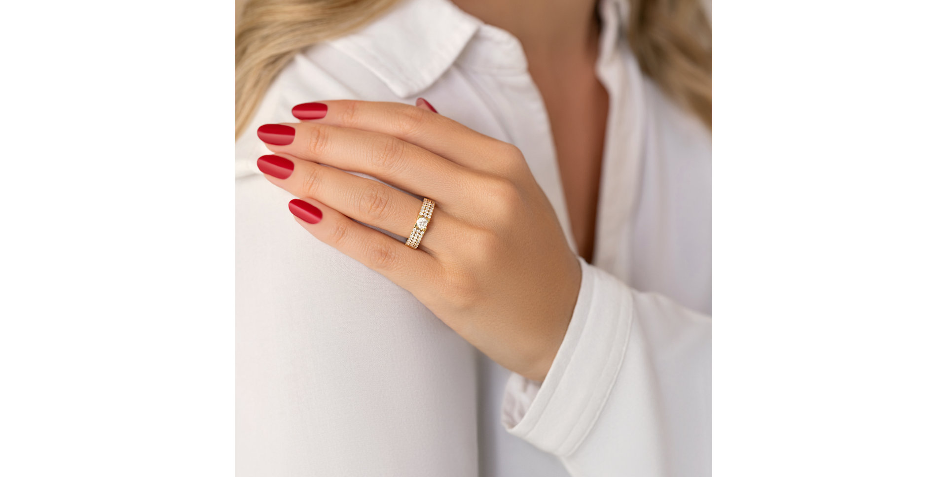 Prsteň s diamantmi Stellar Eclipse