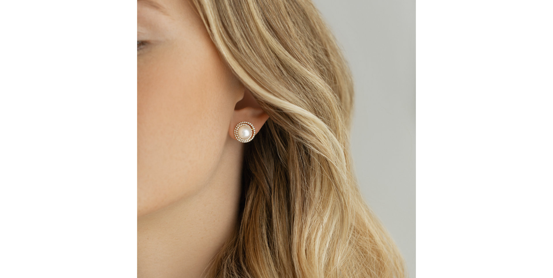 Náušnice s perlou a diamantmi Eyes of the Ocean