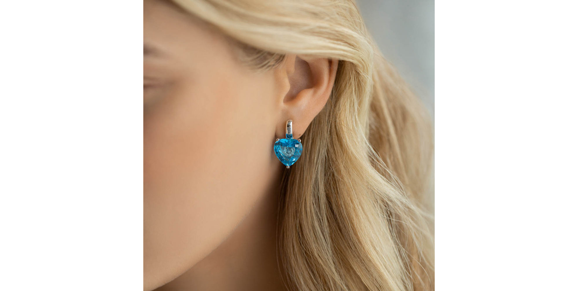 Náušnice s topásom Shiny Romance