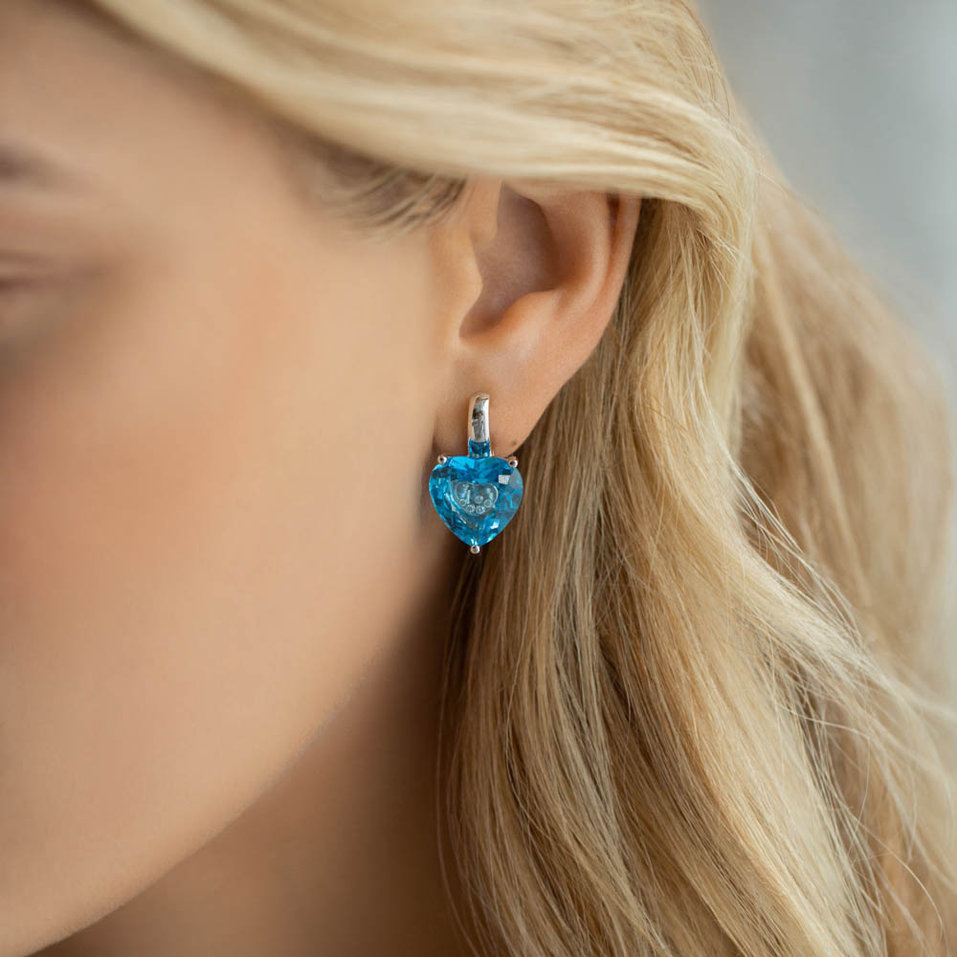 Náušnice s topásom Shiny Romance