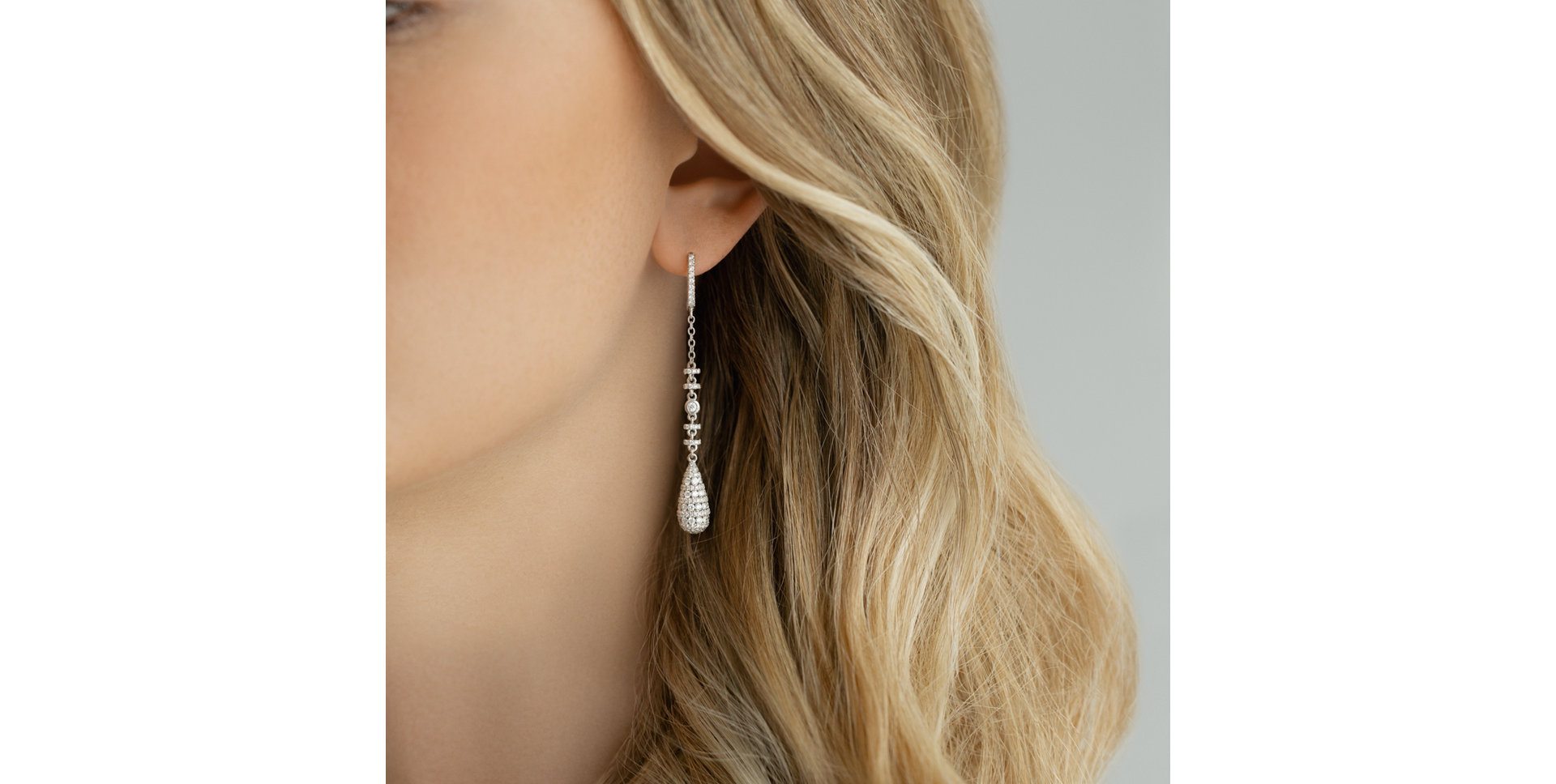 Náušnice s diamantmi Sparkling Rain