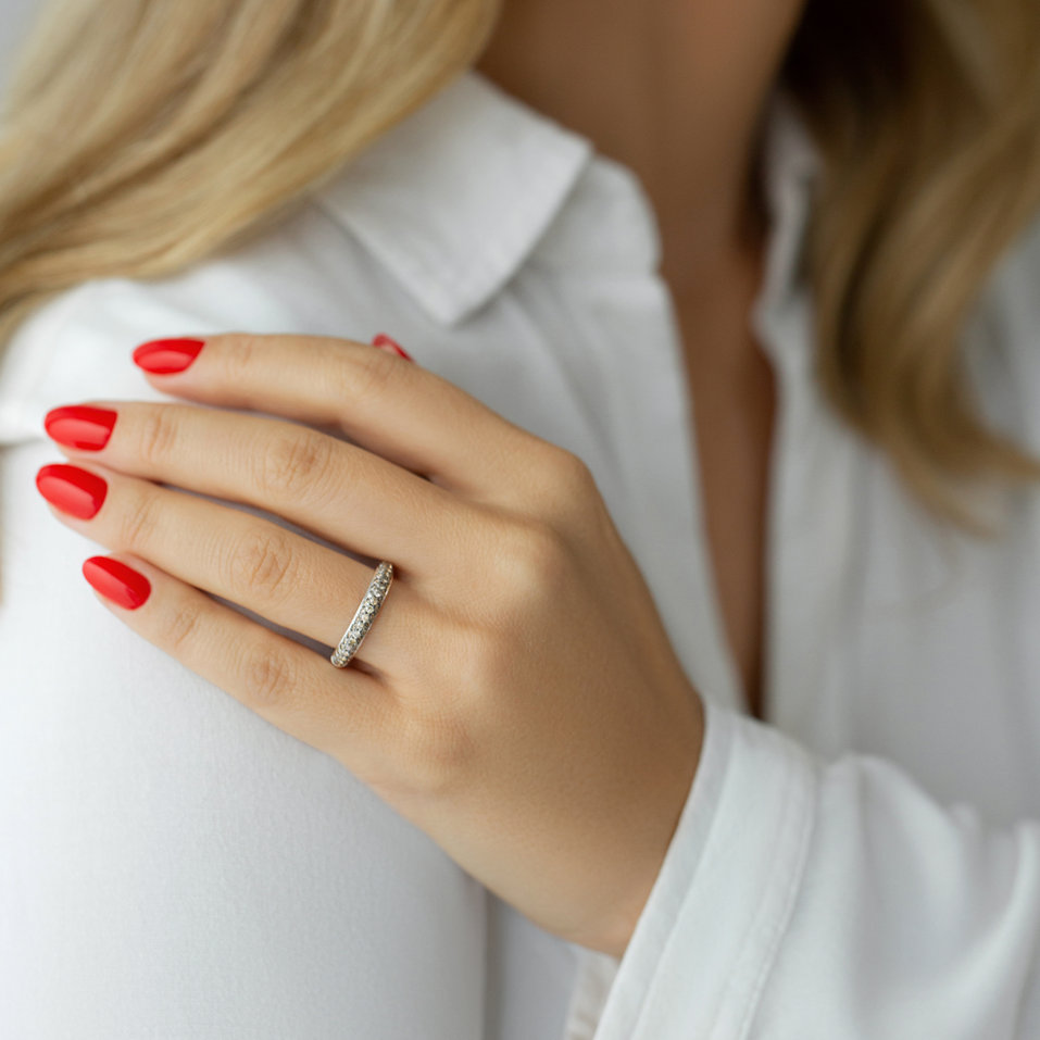 Prsteň s hnedými diamantmi Luxury Heaven